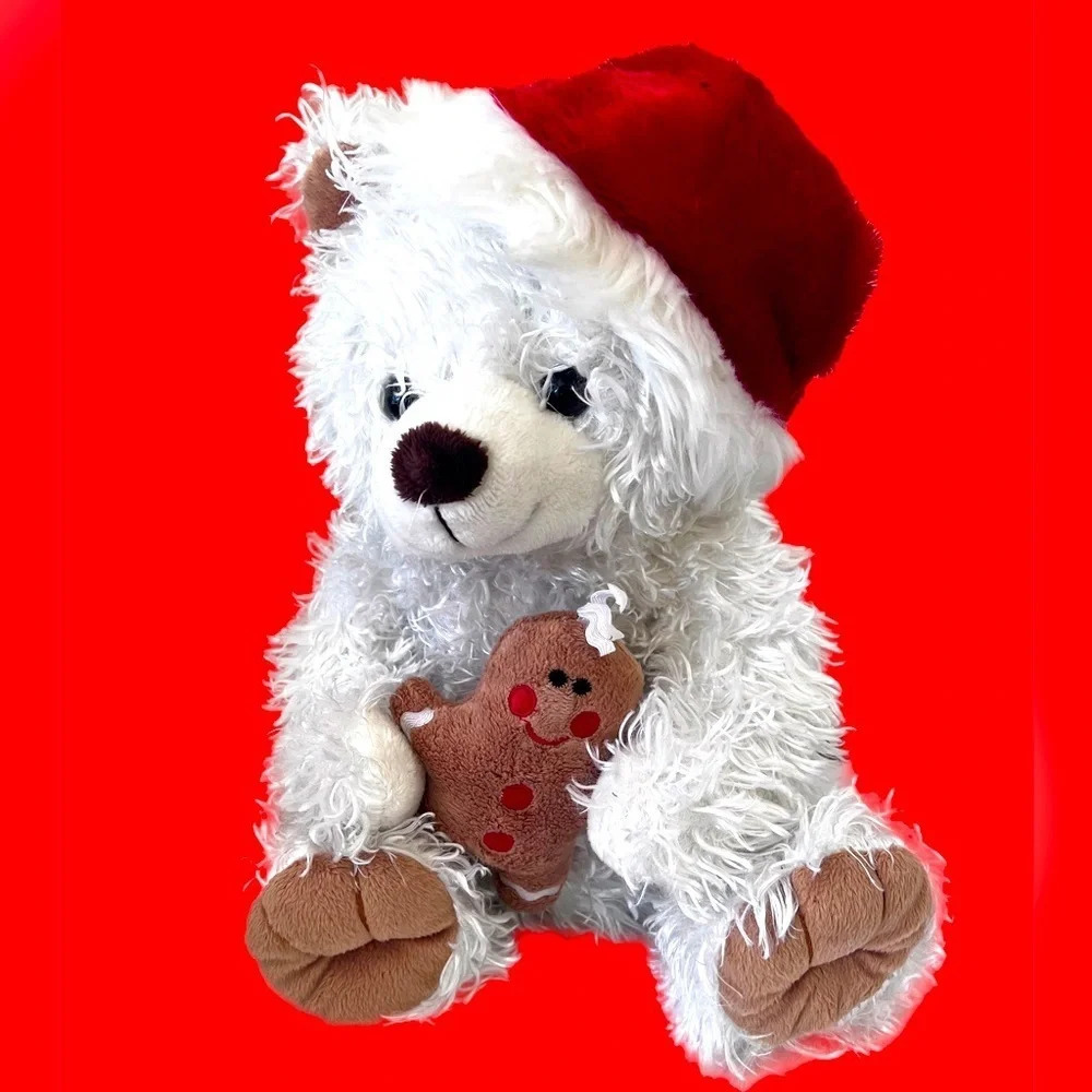 DanDee Christmas bear holding gingerbread man  18" Plush Soft Toy Stuffed Animal